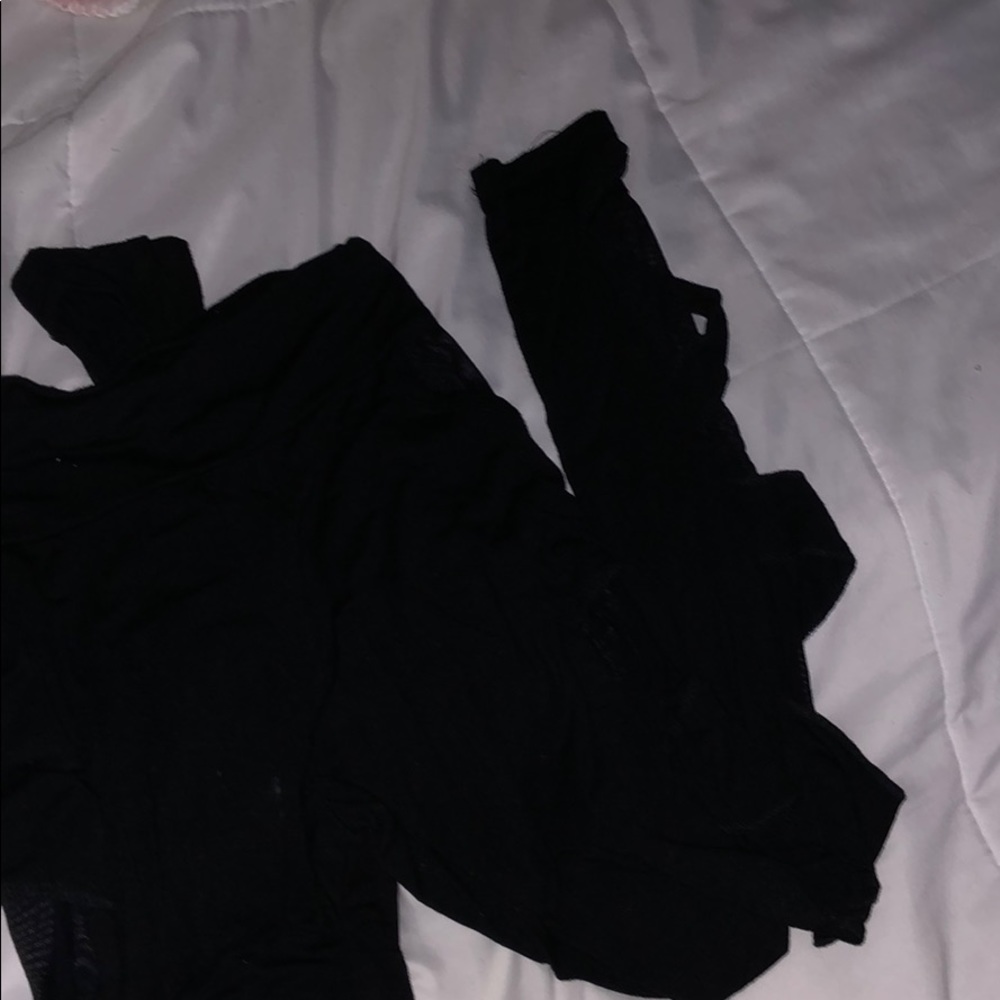 mesh side slit leggings